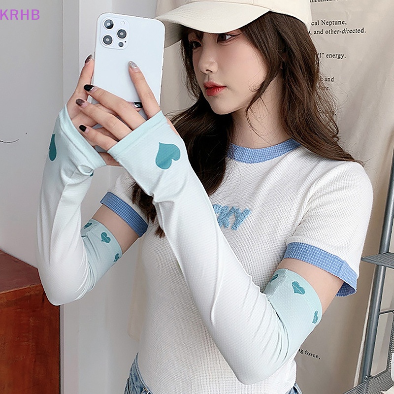 Găng Cánh Tay Chống Nắng Tia UV Bằng Lụa Lạnh Bảo Vệ An Toàn Cho Nam Và Nữ Mới