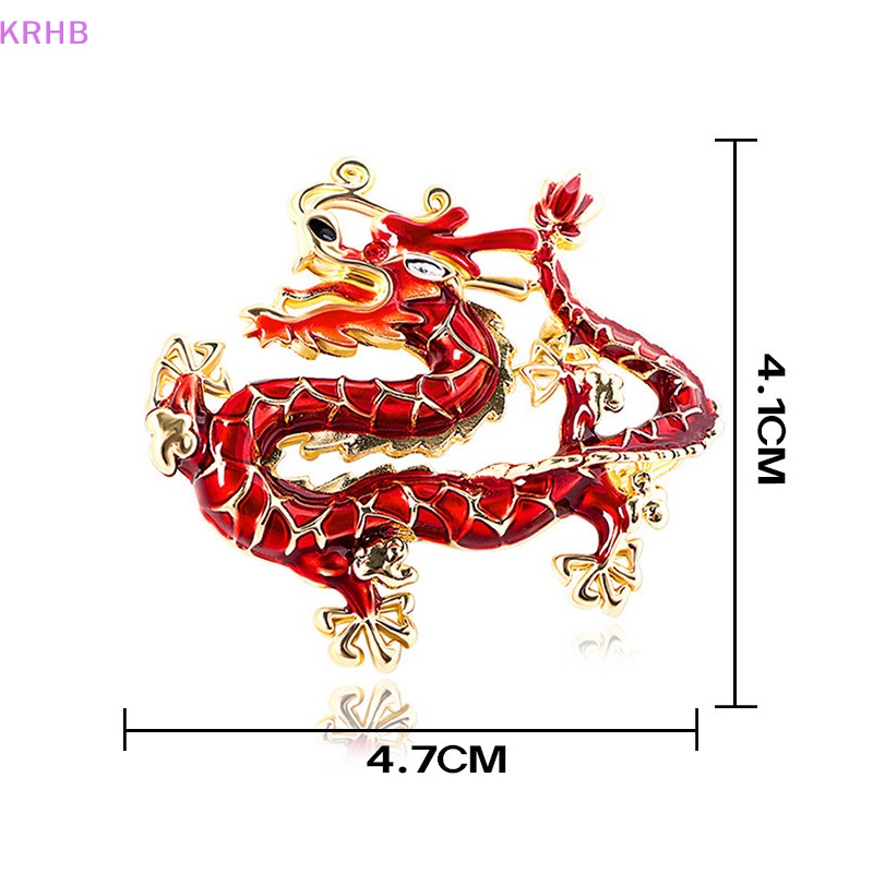 Trâm Cài Áo Hình Rồng Tráng Men Thời Trang Mới