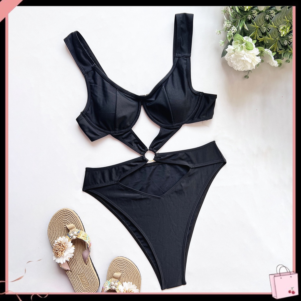 Bộ Đồ Bơi Mùa Hè Cắt Cao Siêu Mềm Với Giá Đỡ Thép Cho Nữ