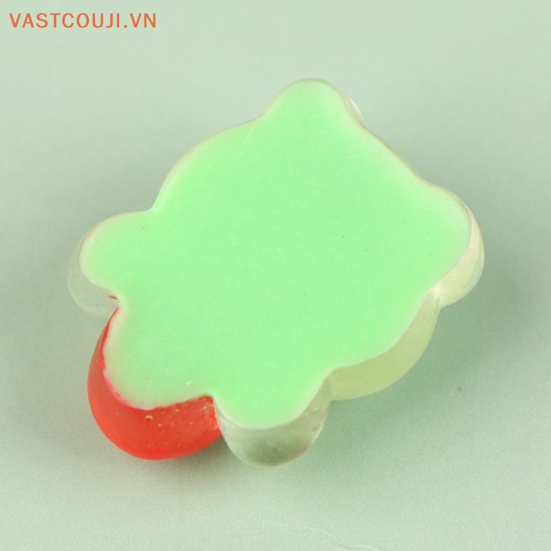 Bộ 5 Tượng Gấu Và Dâu Tây Mini Bằng Nhựa Resin Phát Quang DIY