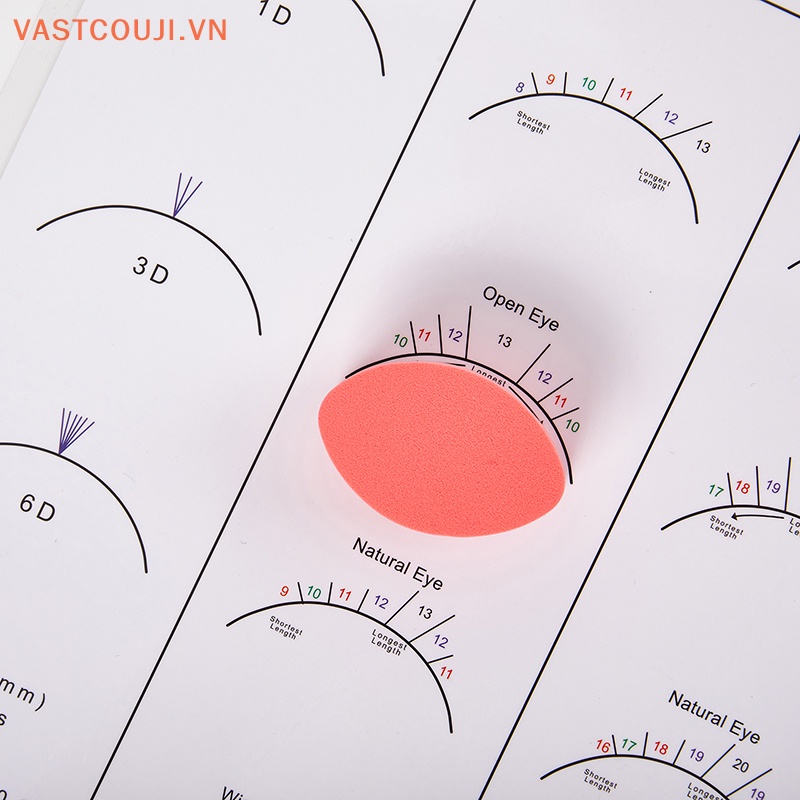 Set 10 Miếng Xốp Hỗ Trợ Luyện Tập Nối Mi Giả Cho Người Mới Bắt Đầu