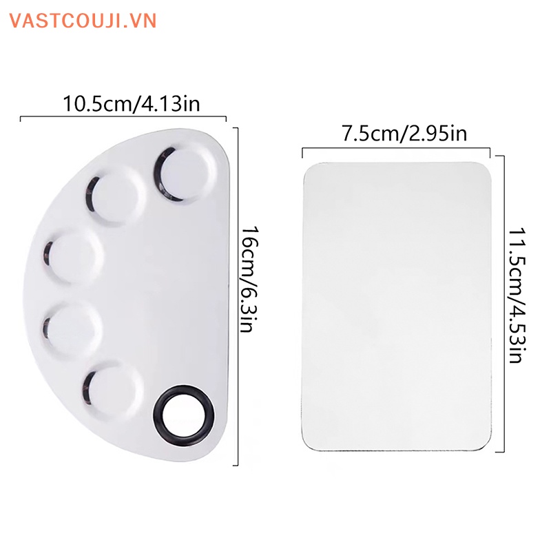 Bộ Bảng Trộn Màu Trang Điểm Móng Tay Bằng Thép Không Gỉ VASTJI