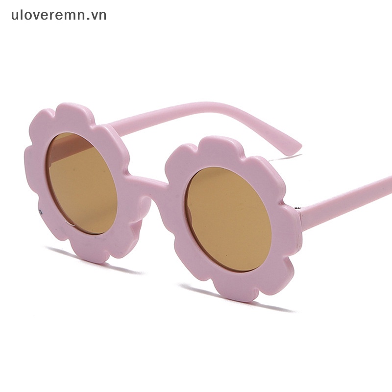 Kính Mát Tròn Chống Tia UV400 Hình Hoa Hướng Dương Dễ Thương Cho Bé