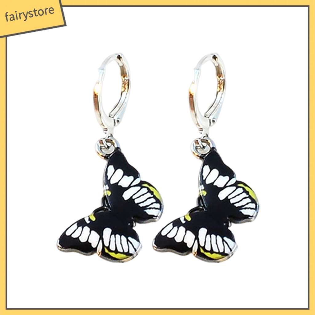 1 Đôi Bông Tai Hình Con Bướm Tinh Tế Chất Lượng Cao Dành Cho Nữ