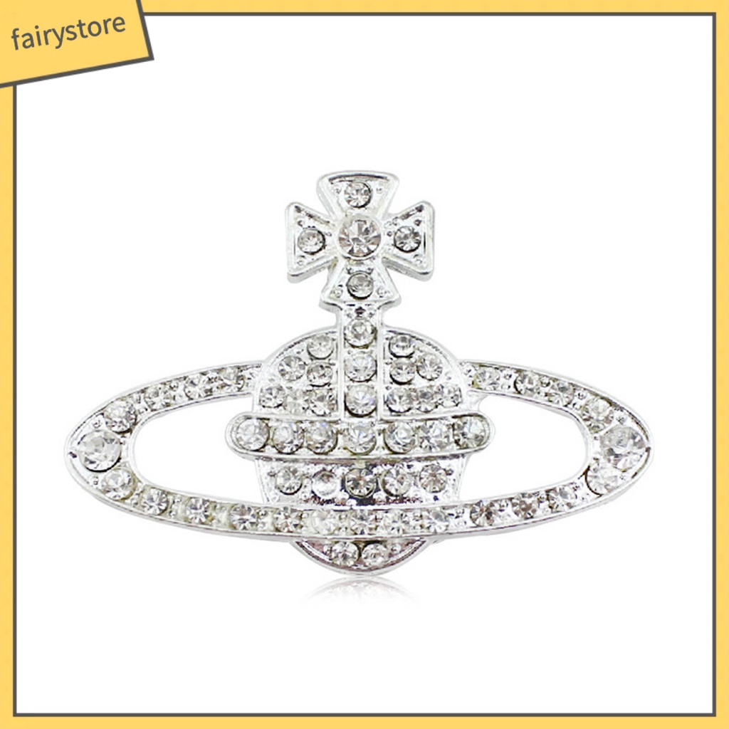 1 Đôi Bông Tai Hình Hành Tinh Đính Đá Lấp Lánh Phong Cách Hàn Quốc