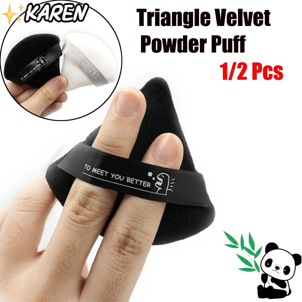 KAREN Set 1 / 2 Bông Mút Trang Điểm Mềm Mại Có Thể Giặt Tiện Dụng