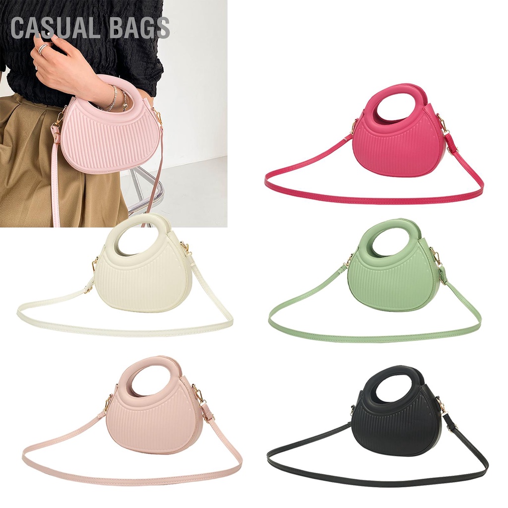 Có hàng sẵn Casual Bags Túi xách PU Phong cách đơn giản Messenger Trọng lượng nhẹ nữ thông thường để đi du lịch hàng ngày