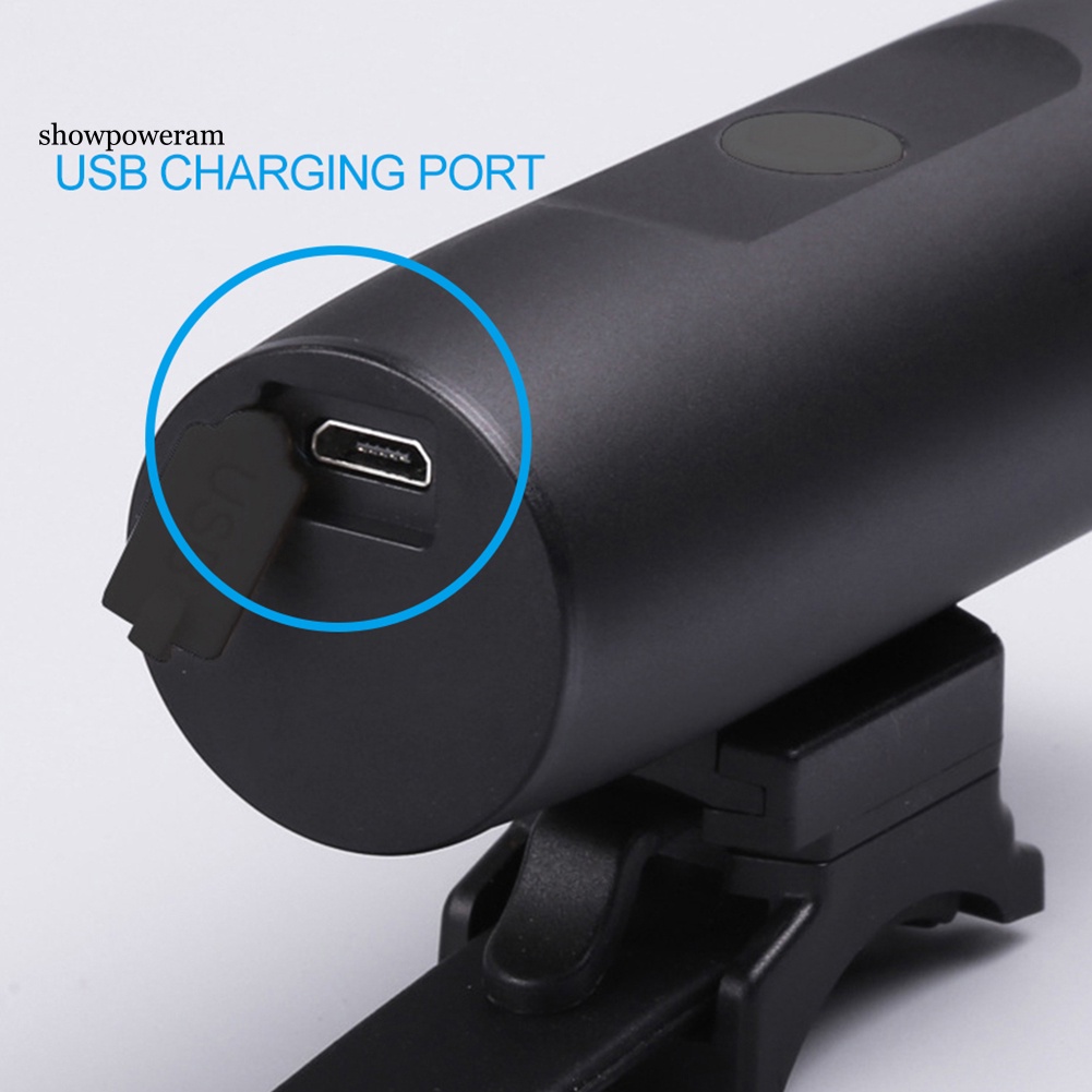 Đèn LED Gắn Phía Trước Xe Đạp Sạc USB 5 Chế Độ