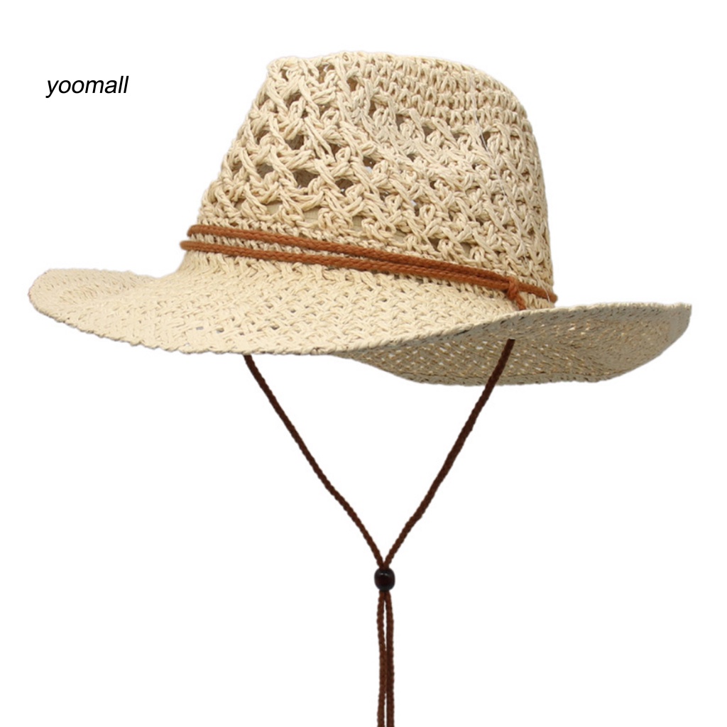 Mũ Cói Rộng Vành Chống Nắng / Gió Phong Cách Cổ Điển Thời Trang Đi Biển Cho Nam Và Nữ
