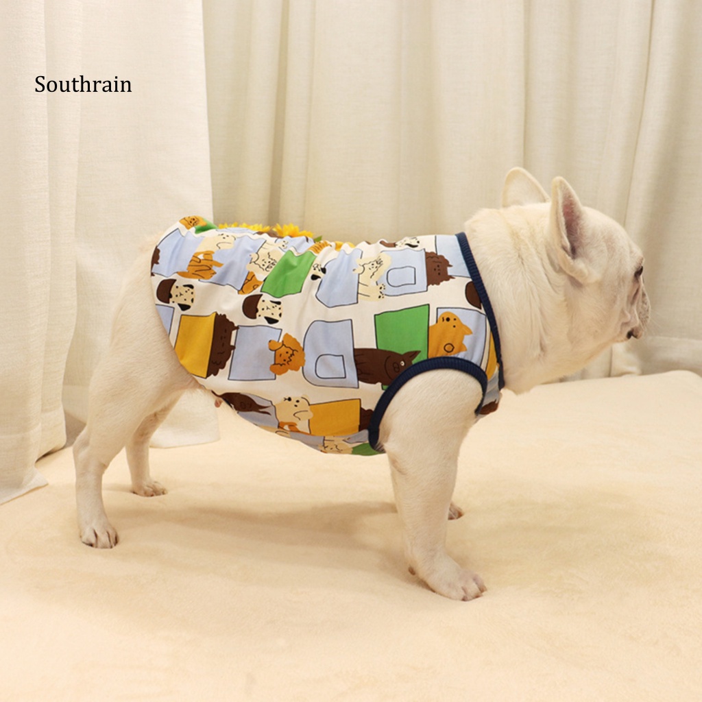 Áo Thun T-shirt Cổ Tròn In Hình Hoạt Hình Dành Cho Chó Mèo Phong Cách Đường Phố Trong Nhà Và Ngoài Trời