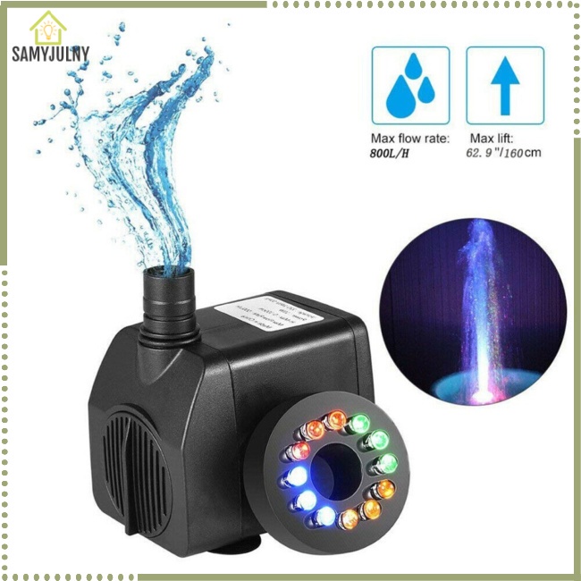 Máy Bơm Nước Có Đèn Led 12 Bóng 16w Cho Bể Cá