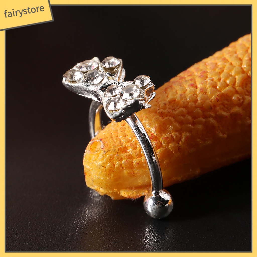 1 Khuyên Kẹp Vành Tai Hình Nơ Đính Đá Pha Lê Bằng Hợp Kim Thời Trang Cho Nữ