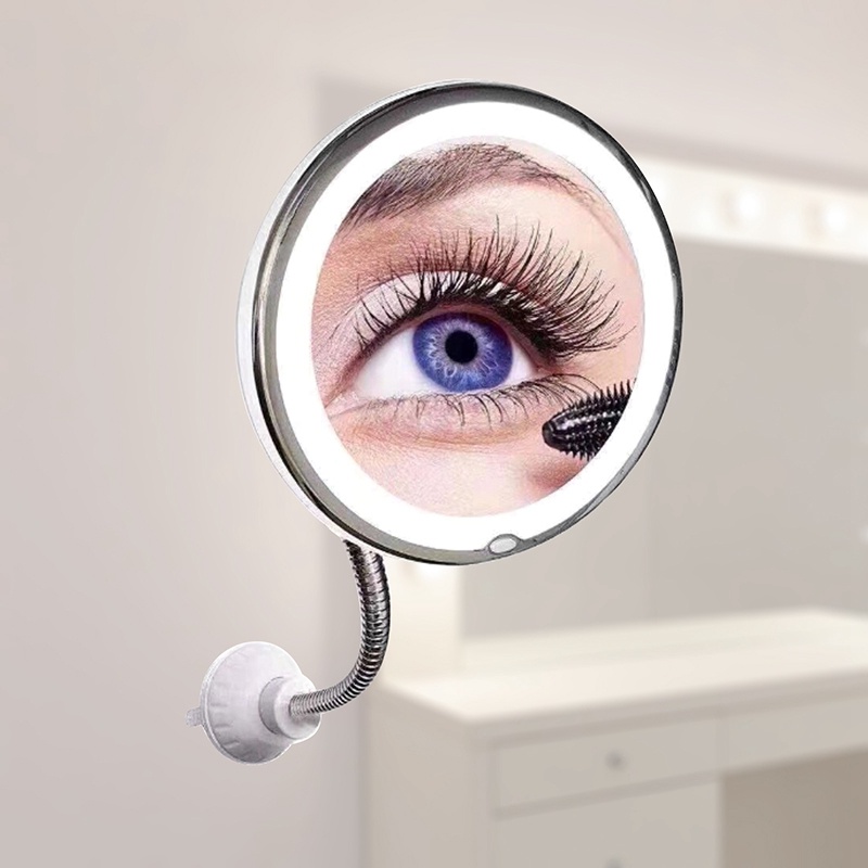 Gương Trang Điểm Phóng Đại 10x 360 Độ Chuyên Dụng°Gương Trang Điểm Xoay Cao Cấp Có Cốc Hút Chân Không