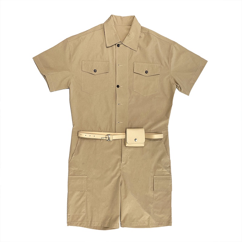 Bộ Áo Liền Quần Tay Ngắn Dáng Rộng Thời Trang Mùa Hè Cho Nam