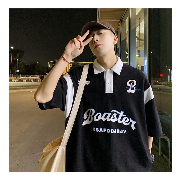 Áo Thun polo Ngắn Tay Dáng Rộng Thời Trang Mùa Hè Cá Tính Dành Cho Nam