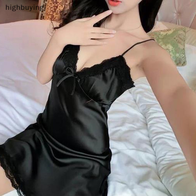 Đầm Ngủ Phối Ren Cổ Chữ V Sâu Plus Size Quyến Rũ Cho Nữ