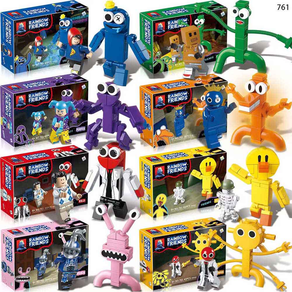 8pcs/set Roblox Rainbow Friends Building Block Toy Figure Model Kid Collection Gift