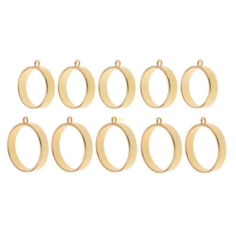 Bộ 5 Khung Tròn Trong Suốt Làm Trang Sức DIY