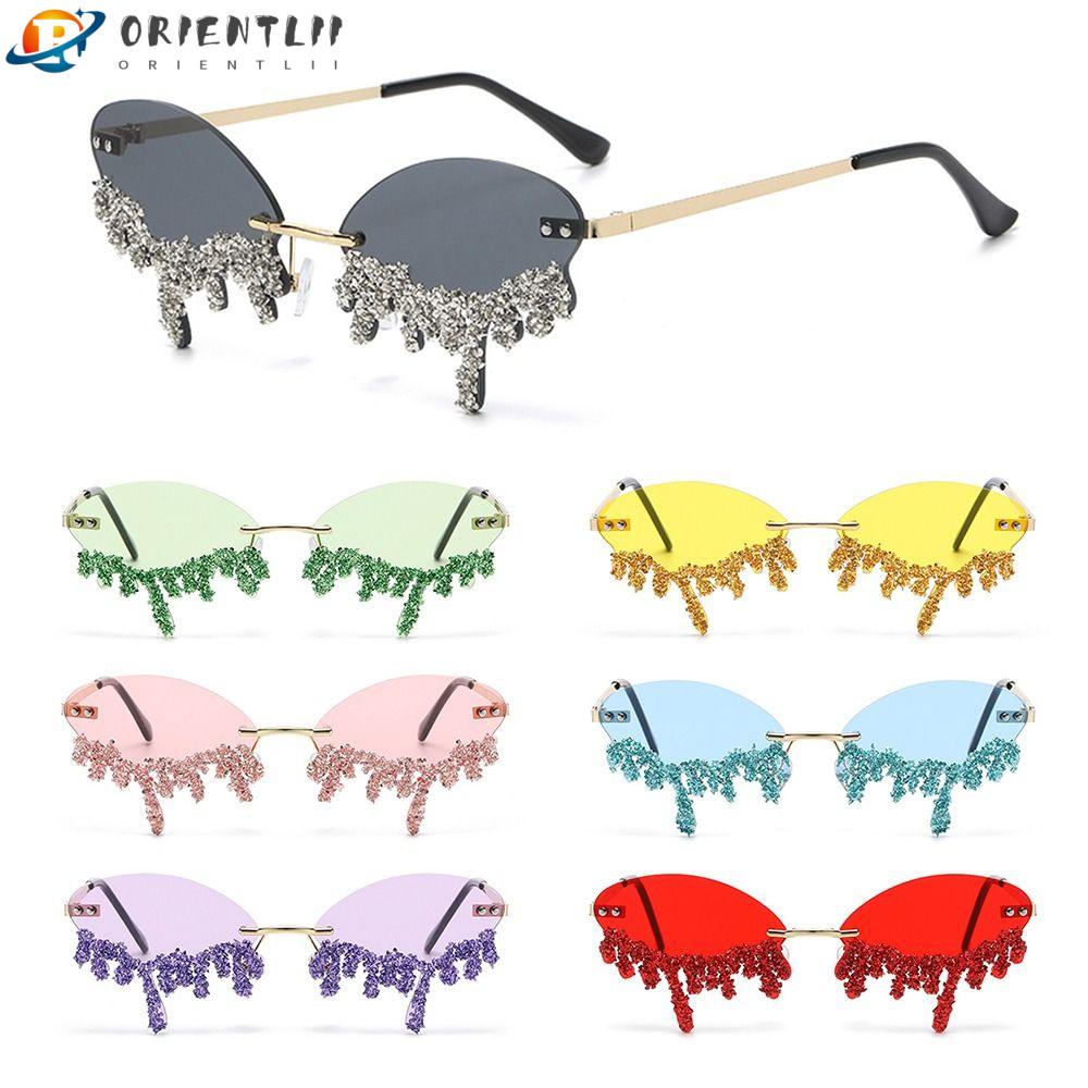 Kính Mát Đính Kim Tuyến Vui Nhộn Thời Trang Đi Biển Cho Nữ