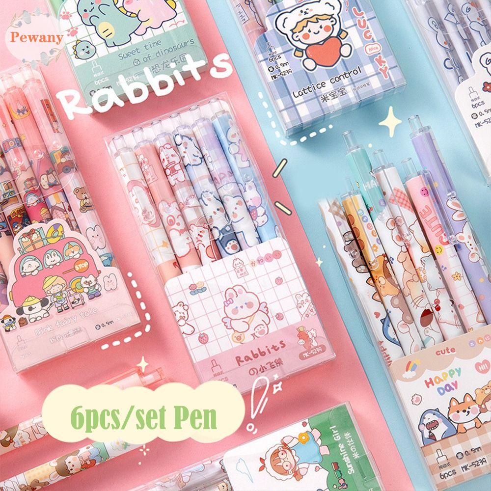 Set 6 Bút Bi Kiểu Dáng Hoạt Hình Dễ Thương