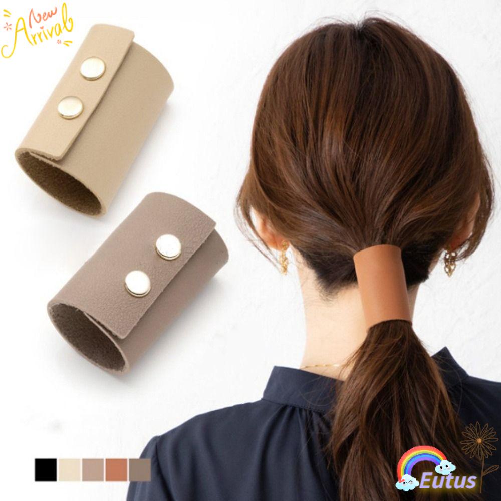 Dây Buộc Tóc Đuôi Ngựa Bằng Da Dáng Dài Thời Trang Cho Nữ