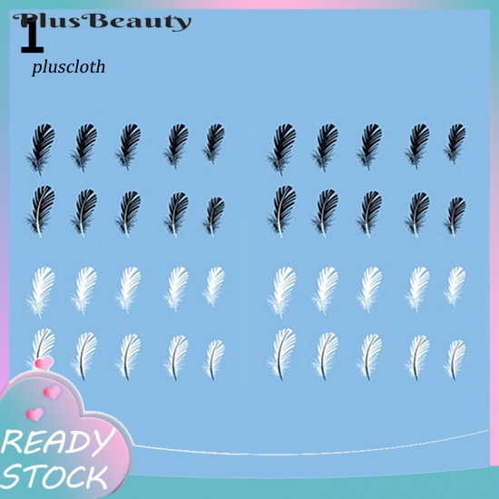 Bộ 2 Miếng Dán Móng Tay Hình Lông Vũ Thời Trang