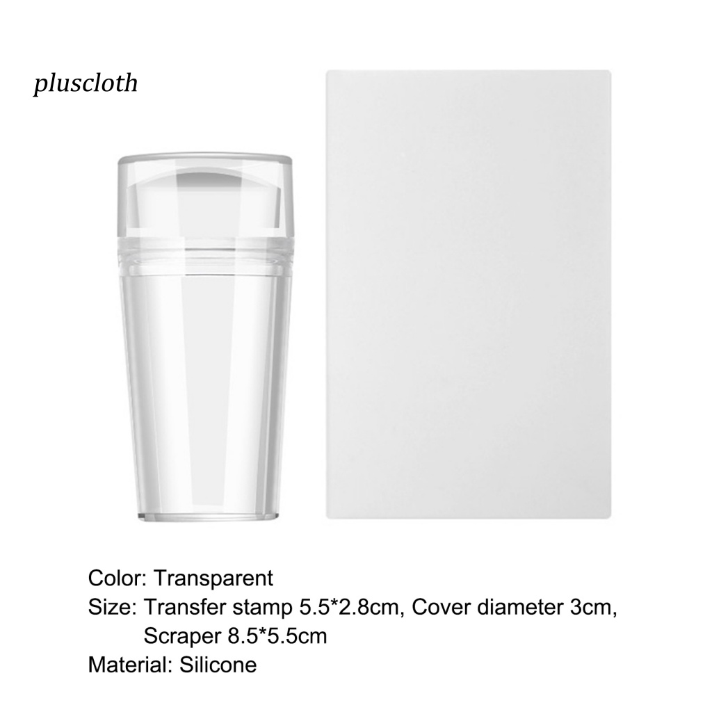 Set 2 Khuôn In Móng Tay Bằng Silicone Có Nắp Tiện Dụng