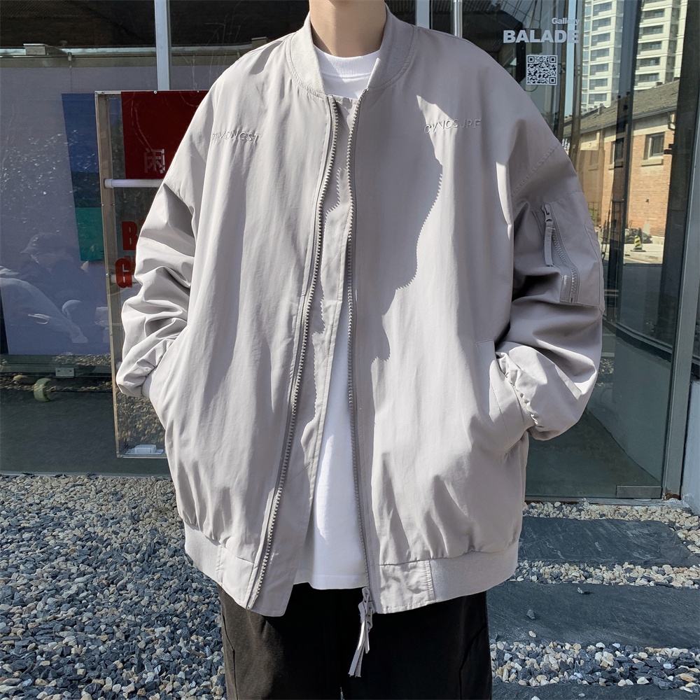 Áo Khoác Bomber Thời Trang Đường Phố Mỹ Cá Tính Cho Nam