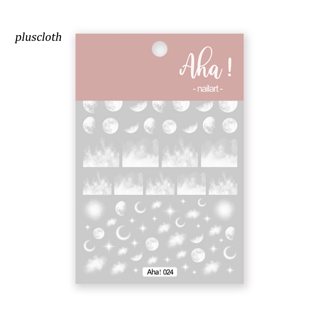 Miếng Dán Trang Trí Móng Tay Hình Hoa Màu Trắng Trong Mờ Dành Cho Nữ