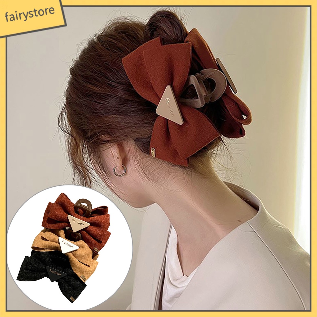 Kẹp Tóc Nơ Vải Hai Mặt Phong Cách Hàn Quốc Cho Nữ
