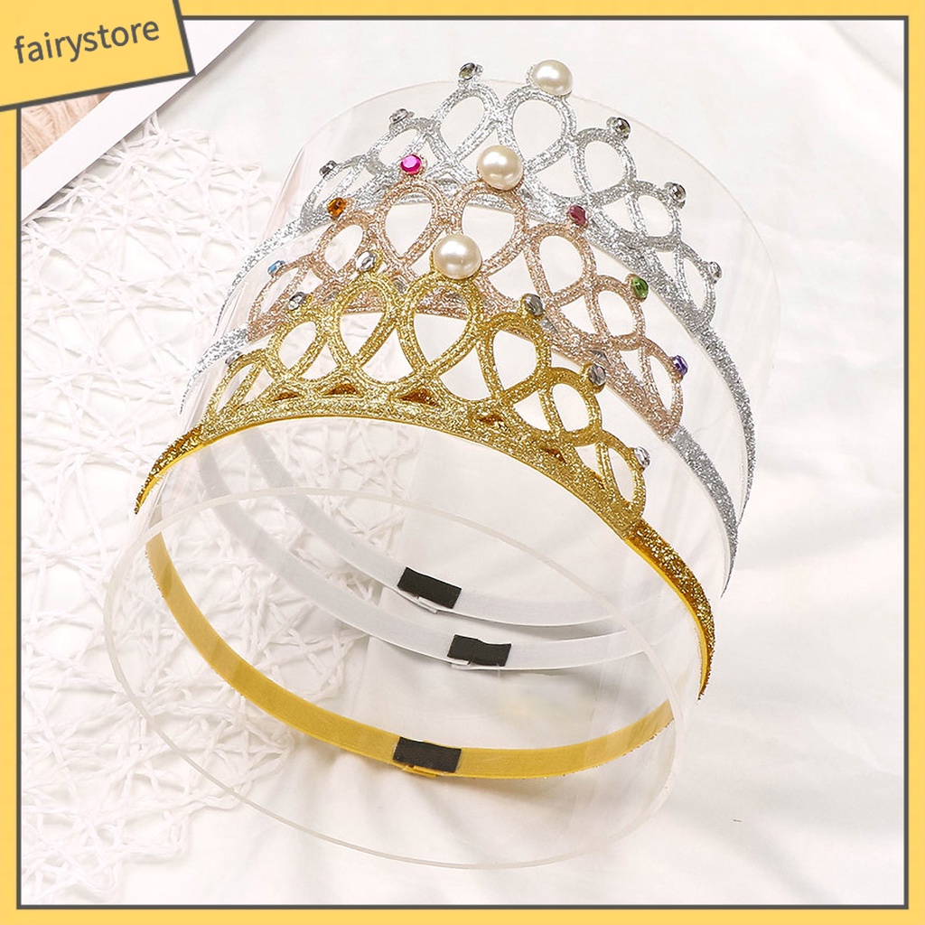 Cài Tóc Hình Vương Miện Đính Đá Lấp Lánh Dễ Thương Cho Bé Gái