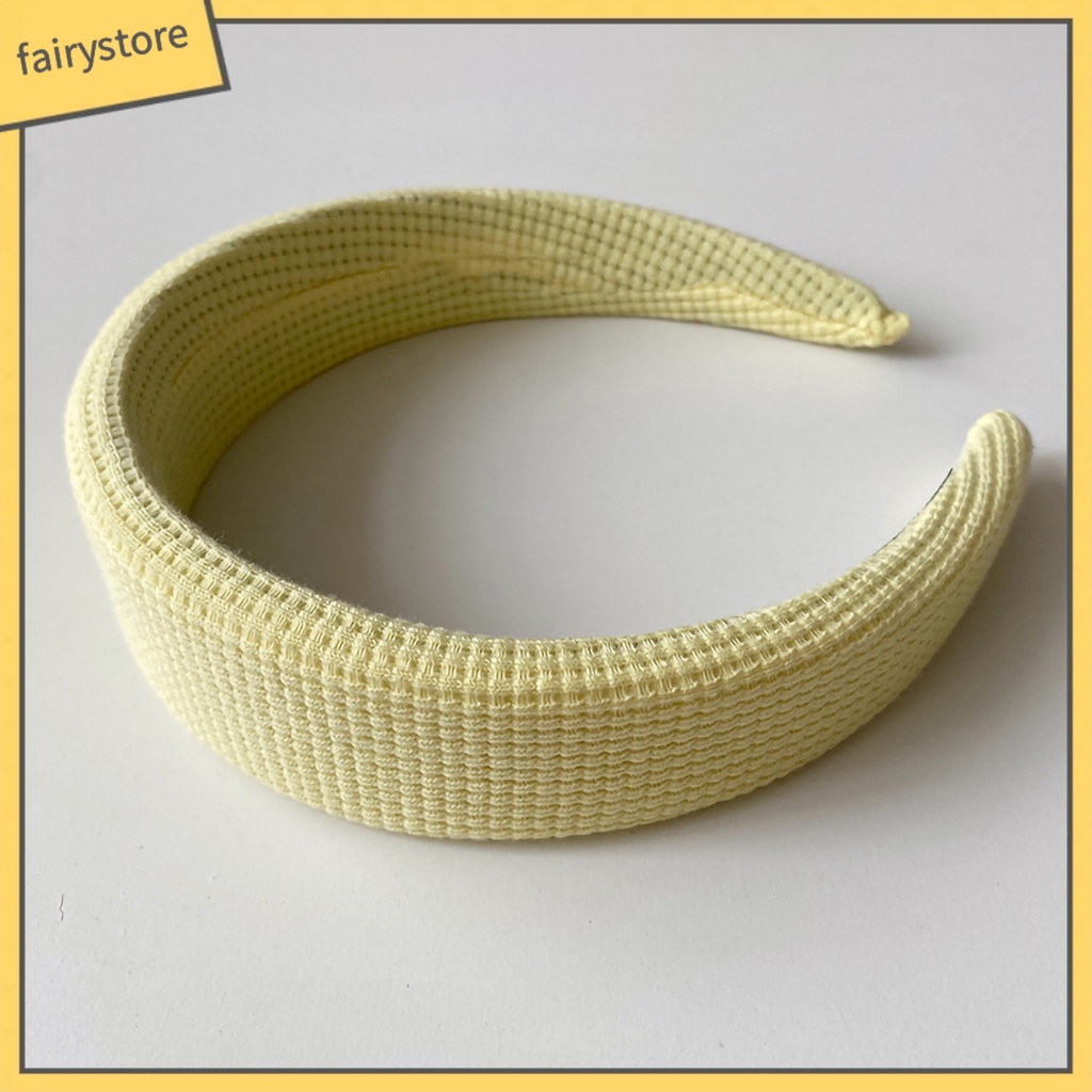 Băng Đô Dệt Kim Bản Rộng Họa Tiết Kẻ Sọc Màu Sắc Trơn Dành Cho Nữ Rửa Mặt