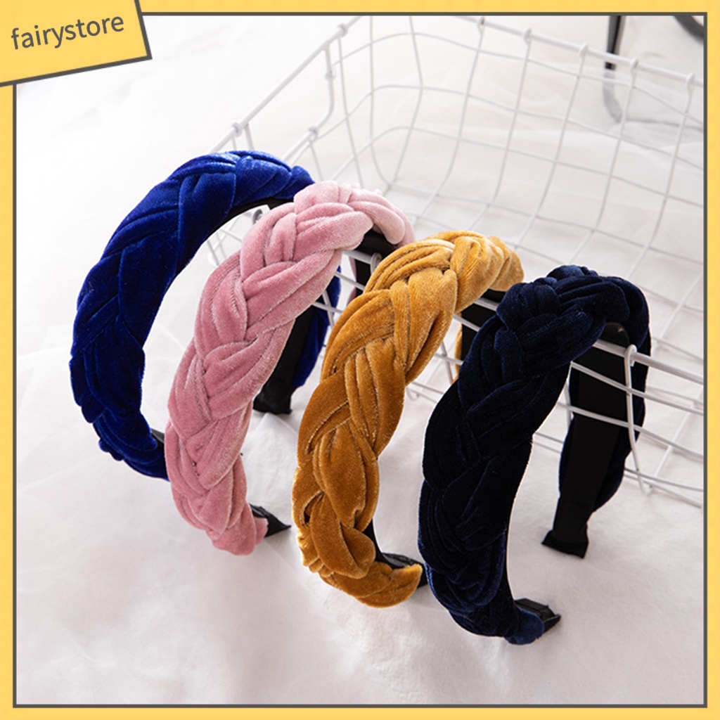 Băng Đô Cài Tóc Thắt Nút Bằng Xốp Rộng Cao Không Trơn Màu Sắc Phong Cách Hàn Quốc Cho Nữ