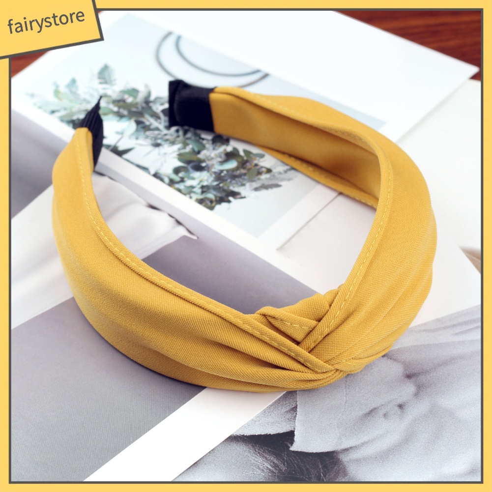 Băng Đô Cài Tóc Bản Rộng Màu Sắc Ngọt Ngào Cho Nữ