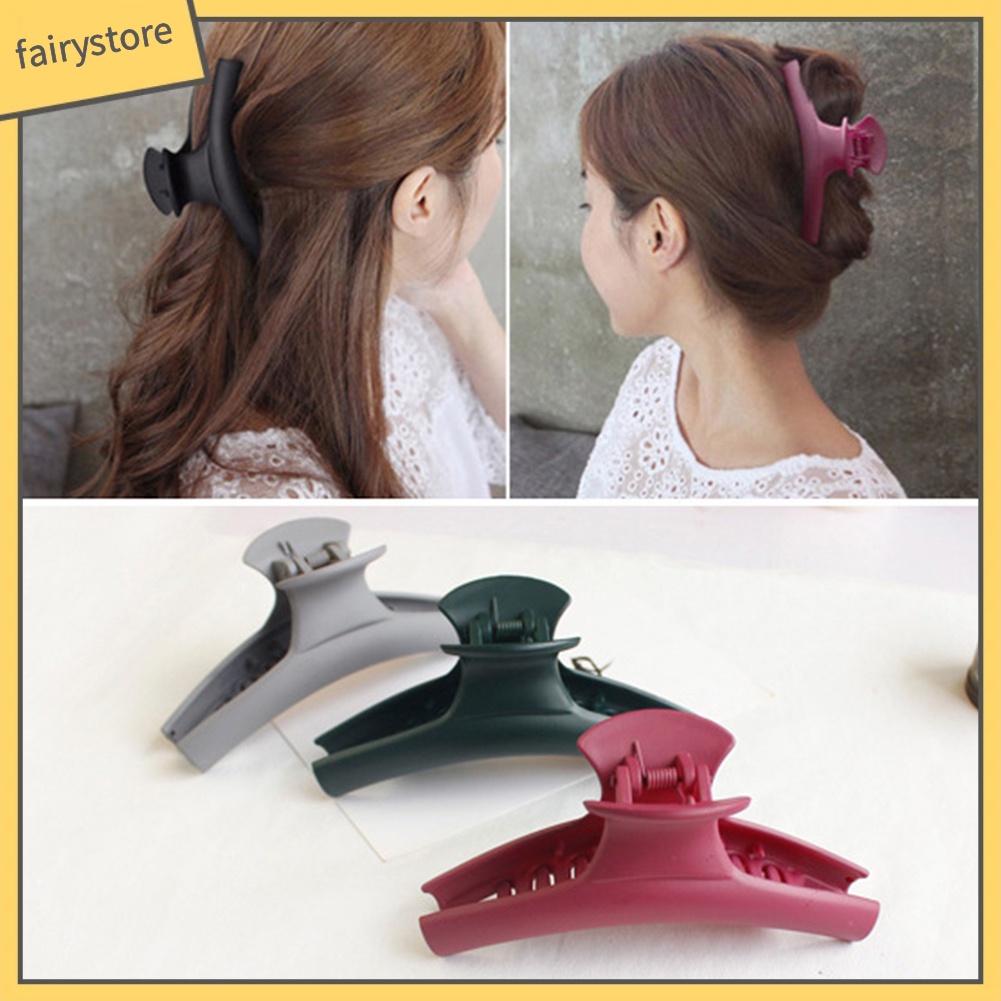 1 Kẹp Tóc Càng Cua Màu Trơn Cỡ Lớn Thời Trang Cho Nữ