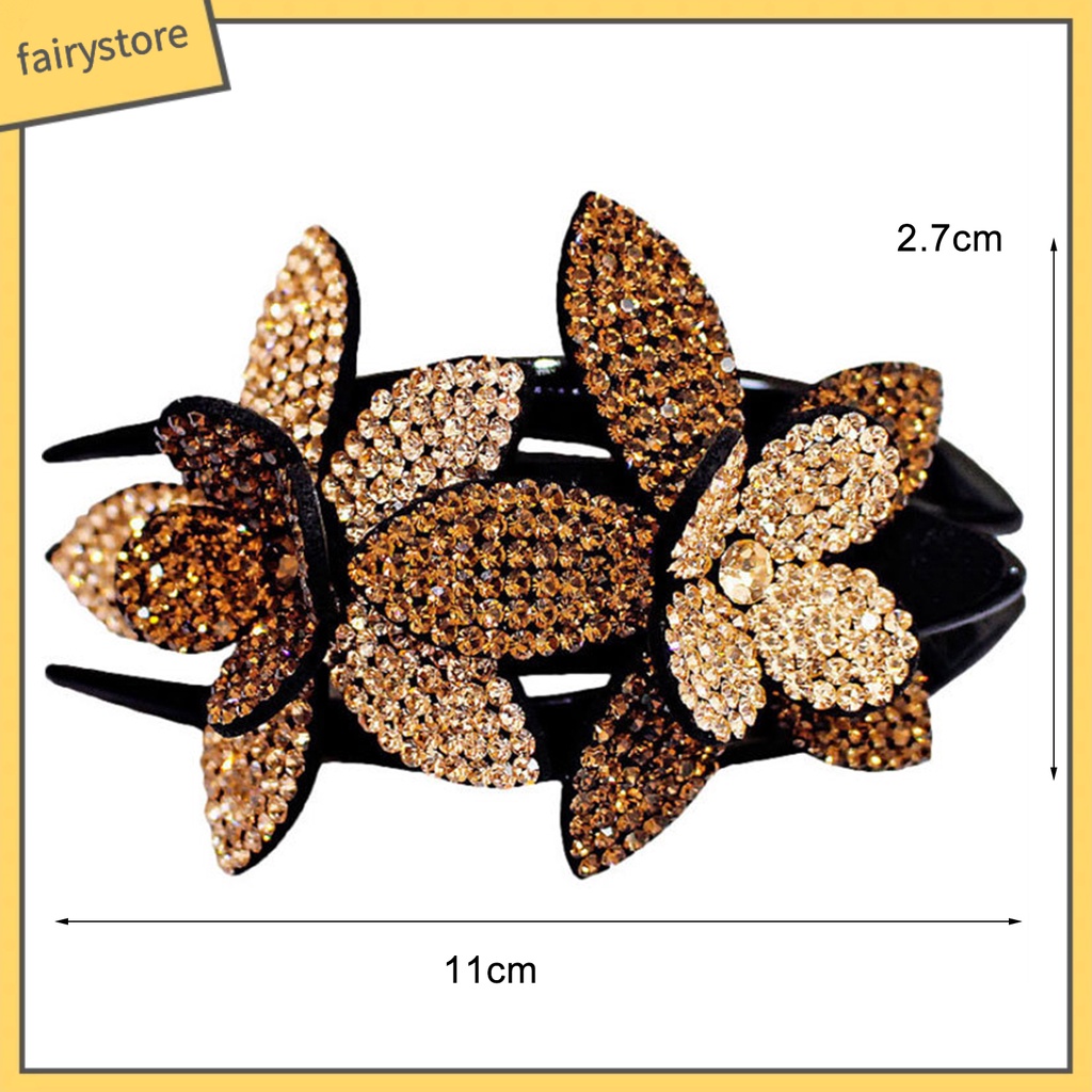 Kẹp Tóc Mỏ Vịt Đính Đá Hình Bông Hoa Xinh Xắn