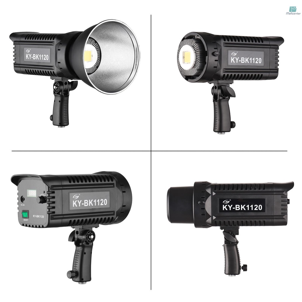 150W Studio LED Video Light 5600K Color Temperature Adjustable Brightness CRI93+ TLCI95+ Bowens Mount with Protector Reflector Remote Control for Studio Outdoor Photography Portrait Video Recording