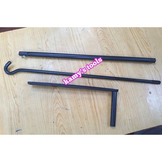 Bộ tay quay 3 khúc tháo mở bánh xe hạ lốp dự phòng Toyota Innova, Fortuner, Hilux, Zace hiệu Stand Upright (1 bộ 3 cây)