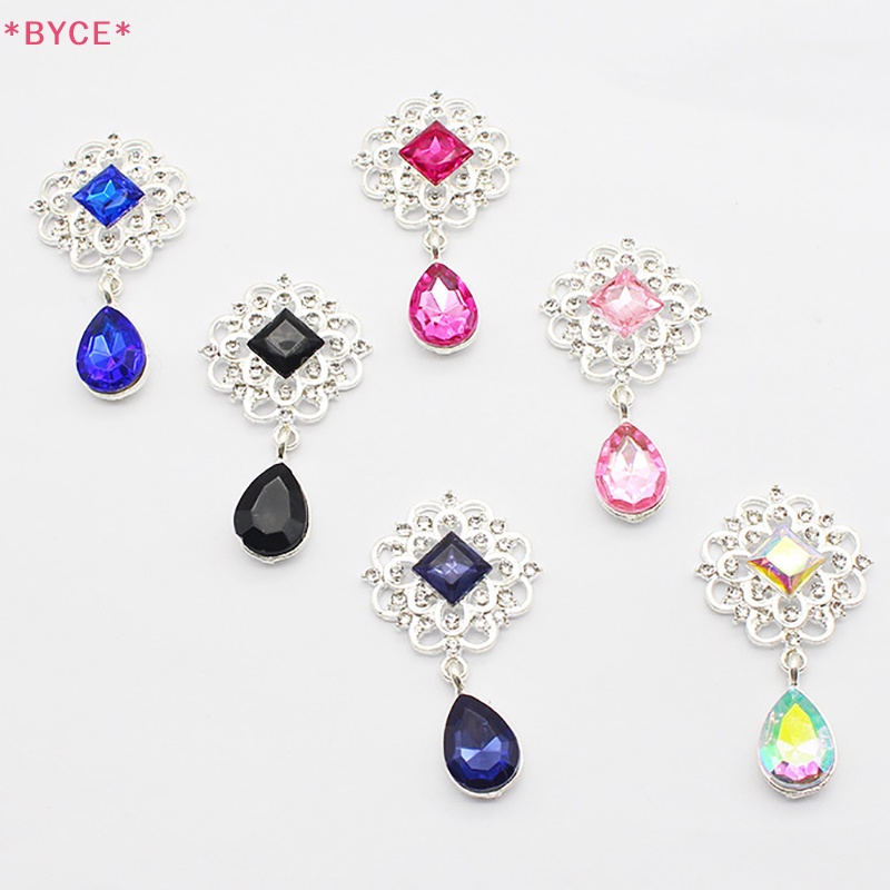 Nút Hợp Kim Acrylic 25 * 45MM Đính Đá Trang Trí Hộp Quà Đám Cưới