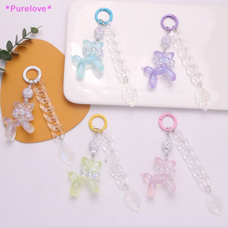 Móc Khóa Điện Thoại Hình Chú Chó Và Bong Bóng Dễ Thương Mới