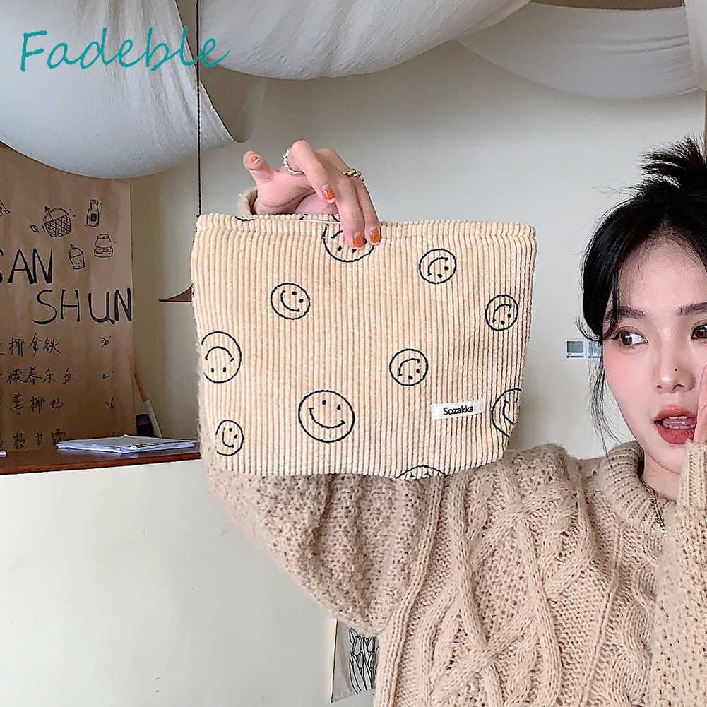 Túi Đựng Mỹ Phẩm Bằng Vải Nhung Có Thể Giặt Sạch Tiện Dụng