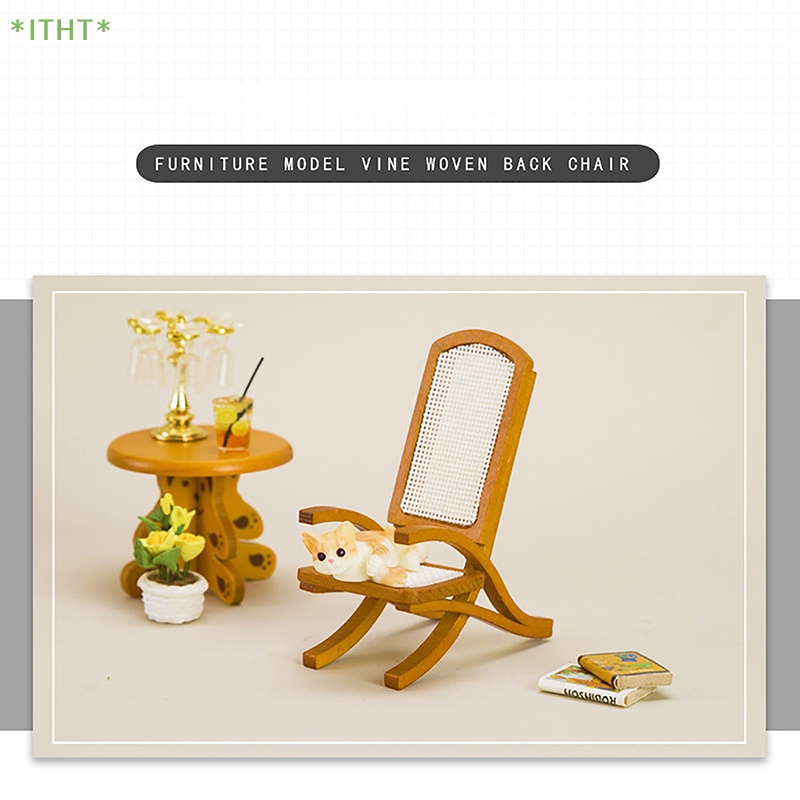 Mô Hình Ghế Mây Mini Trang Trí Nhà Búp Bê Mới