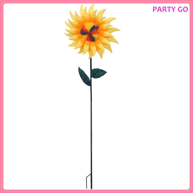 Con Quay Cối Xay Gió Bằng Kim Loại Hình Hoa Hướng Dương Trang Trí Sân Vườn Kích Thước 109x31x3cm uiran.vn