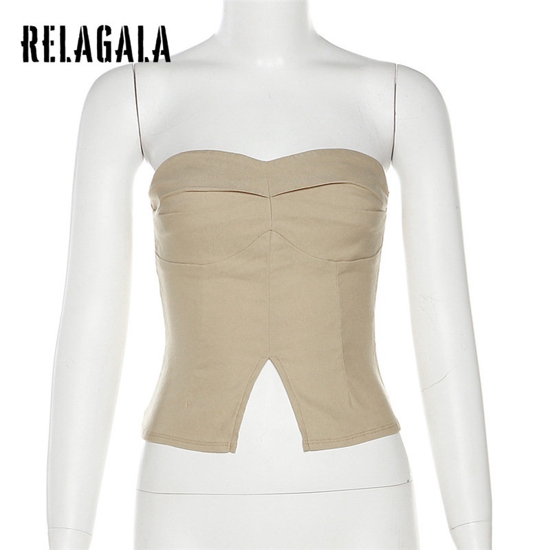 Áo Ống Ôm Eo Màu Trơn Quyến Rũ Thời Trang Hàng Mới 2023 Dành Cho Bạn Nữ