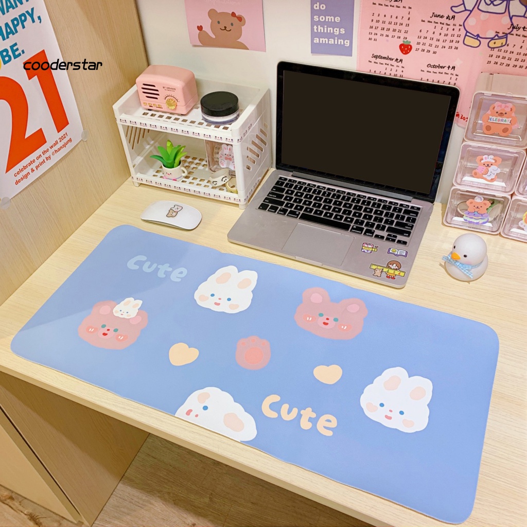 Thảm Lót Chuột Và Bàn Phím Máy Tính Hình Chữ Nhật Mềm Mịn