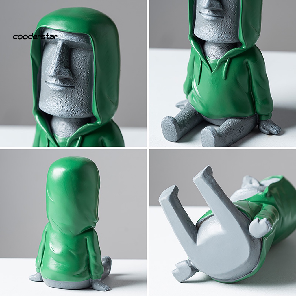 Giá Đỡ Điện Thoại Để Bàn Hình Tượng Đá Moai Phong Cách Retro