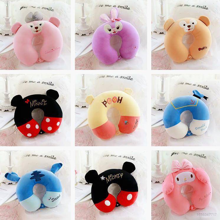 DISNEY Gối Kê Cổ Chữ U Hình Chuột Mickey ShellieMay Stellalou YT3 Dùng Khi Đi Du Lịch Ngủ Trưa TY3