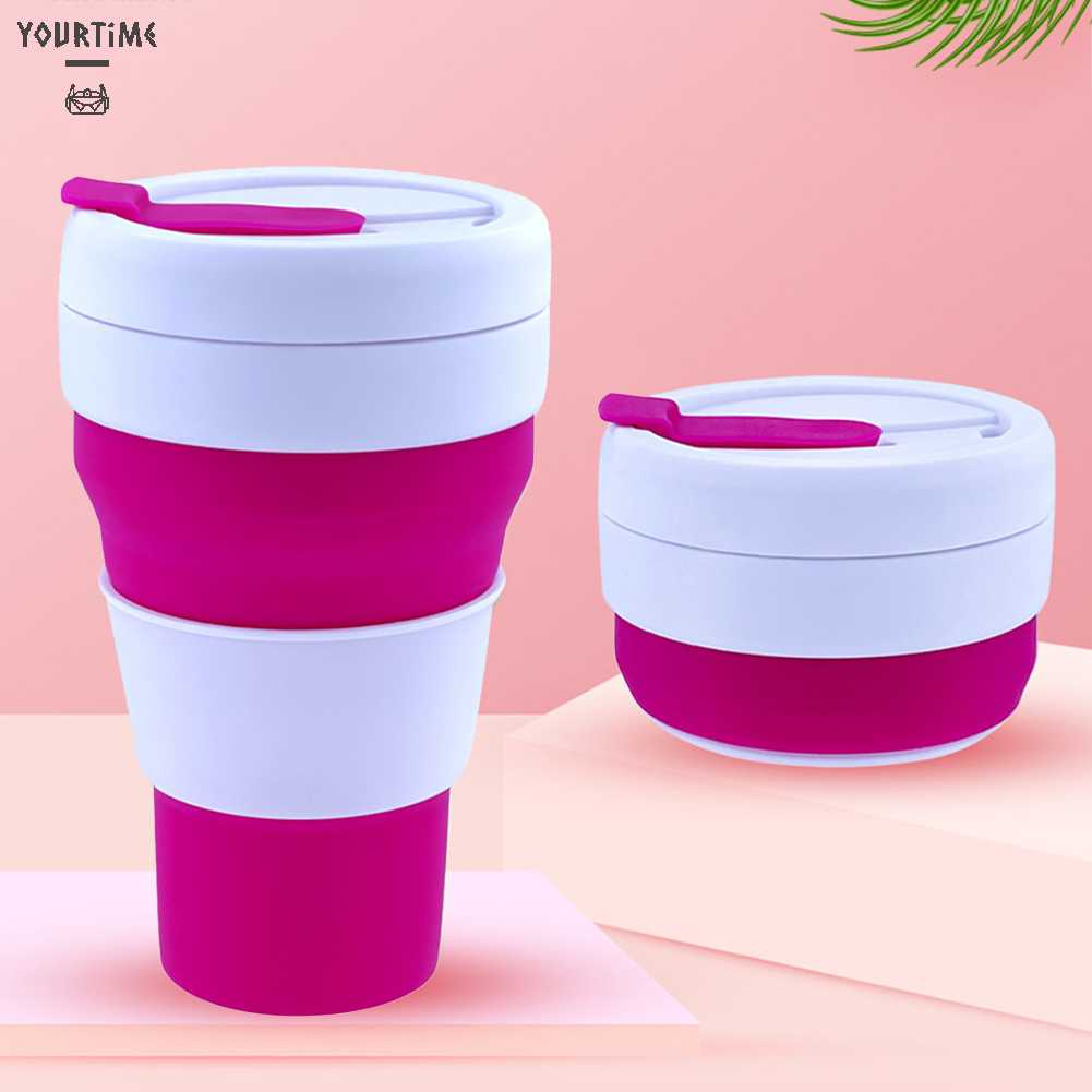 Cốc Uống Cà Phê 475ml Bằng Silicone Có Thể Tháo Rời Tiện Dụng Mang Theo Du Lịch
