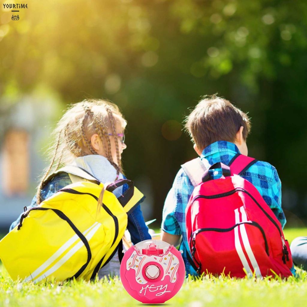 Bình Nước Nhựa 380ml Hình Bánh Donut Dễ Thương