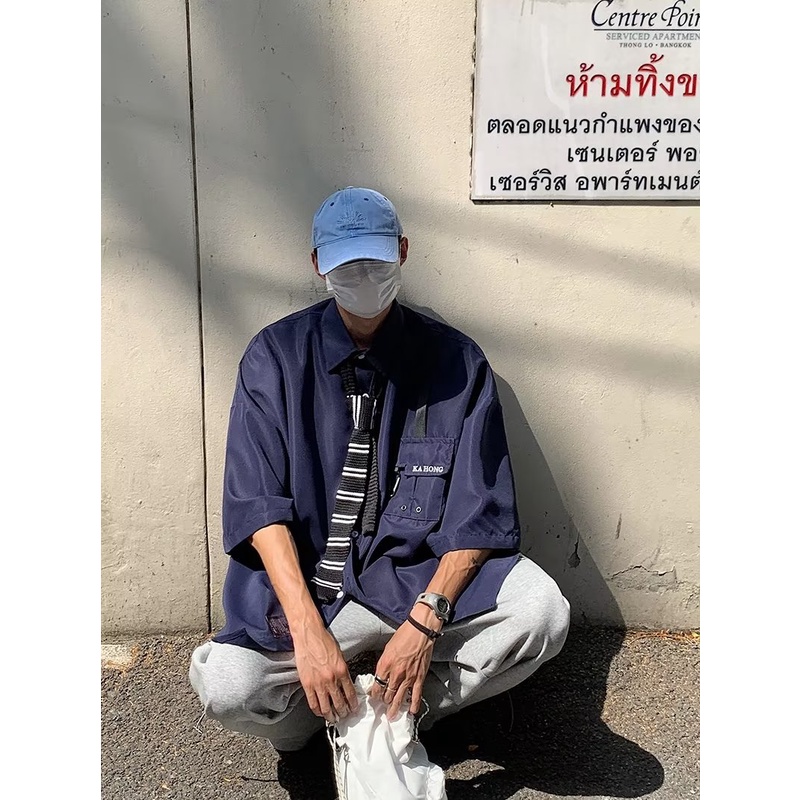 Áo Sơ Mi Tay Ngắn Dáng Rộng Thời Trang Mùa Hè Hàng Mới 2023 Dành Cho Bạn Nam